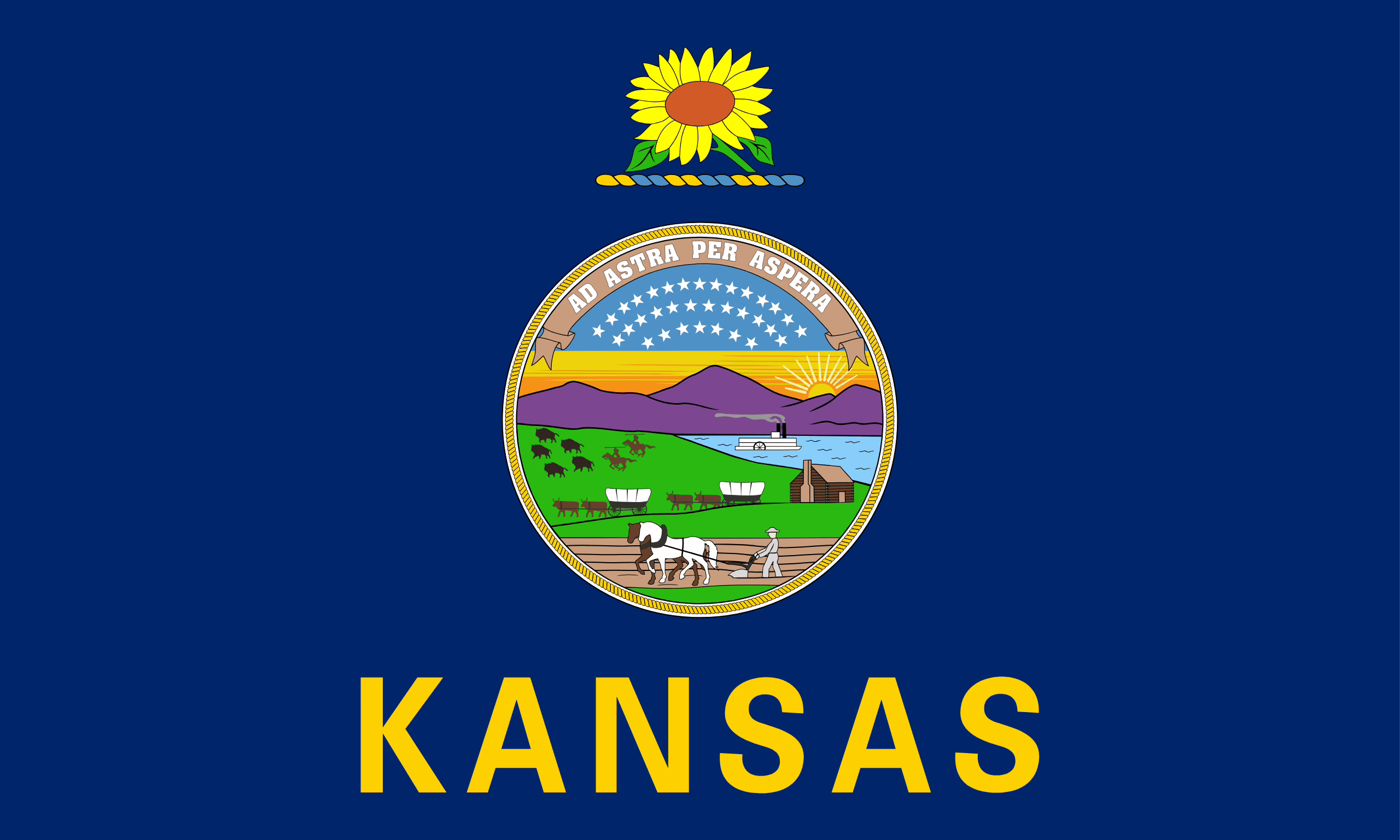 ks Kansas state flag